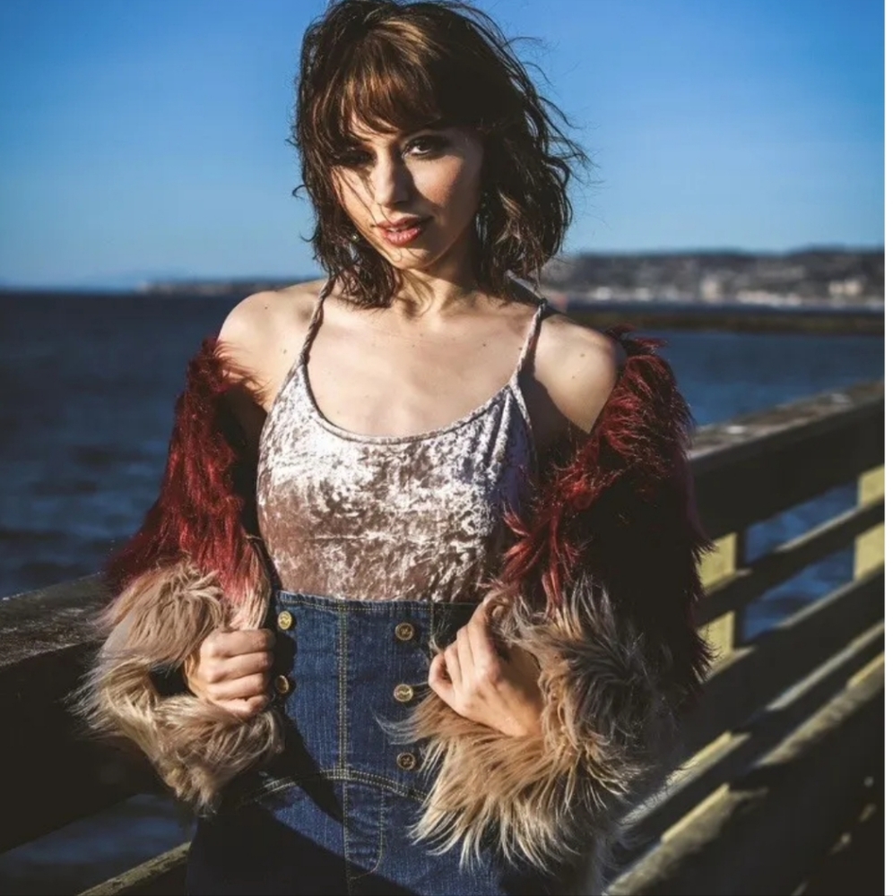 Bebe Ombre Faux Fur Coat - Picture 5 of 17